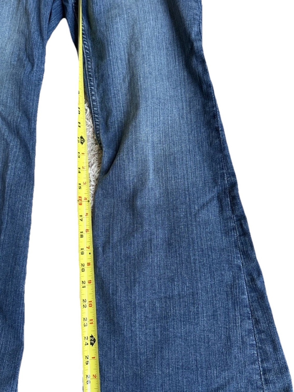 Aeropostale Women'sSuper Low Flare Blue Denim Stretchy Jeans Size 8 short - Picture 5 of 8
